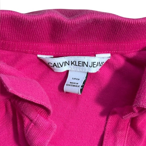 Calvin Klein Jeans Pink Short Sleeve Polo Shirt – Women’s Small - Picture 4 of 6